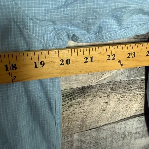 UNTUCKit Mens Slim Fit Shirt Medium Blue Checkered Preppy Classic Button Up - Picture 8 of 8